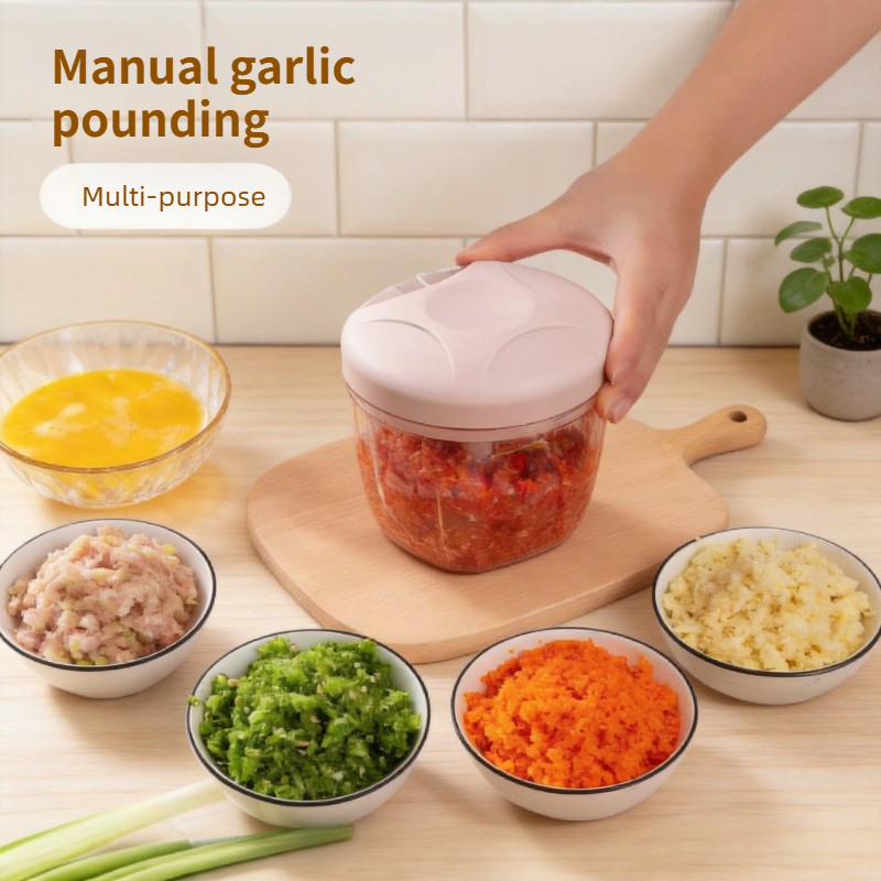 Baby Food With Meat - Triturador de Ajo Manual Grande, Duradero,