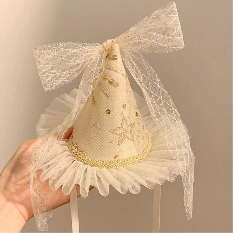 Baby Food Plan - Diadema de malla con lazo de