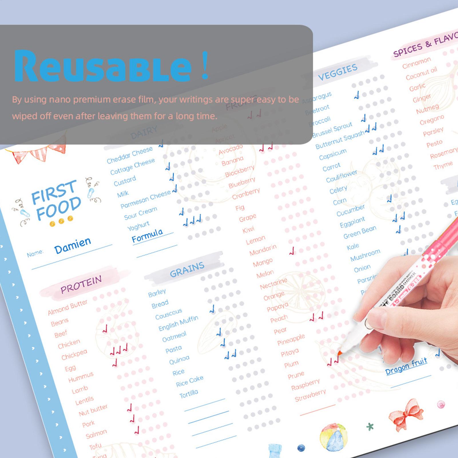 Lista de Comprobación Magnétic - Baby Food Checklist reseña y precio