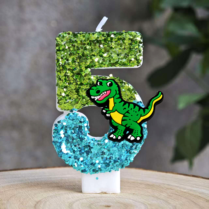 Vela con tema de dinosaurio, n - Baby Food Plan reseña y precio