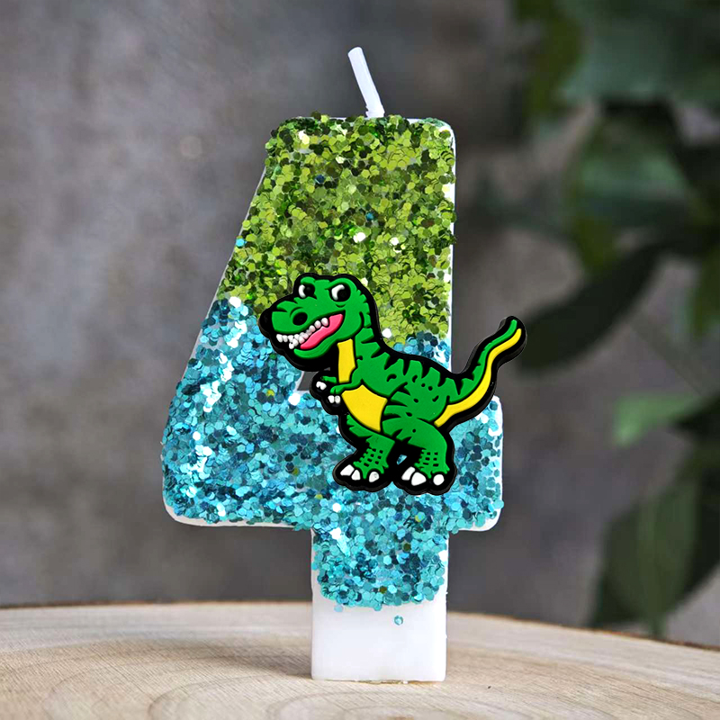 Vela con tema de dinosaurio, n - Baby Food Plan reseña y precio