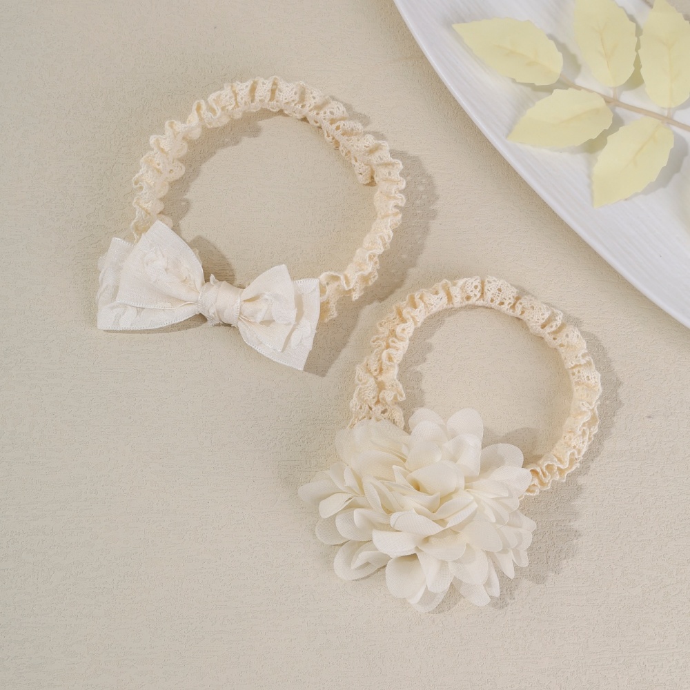 Diadema de encaje blanco crema - Baby Food Jelly reseña y precio